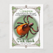Tick Check Coupon, taille de carte postale (Devant)