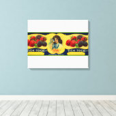 Tick Tock Berry Label Canvas Afdruk (Insitu (Houten vloer))