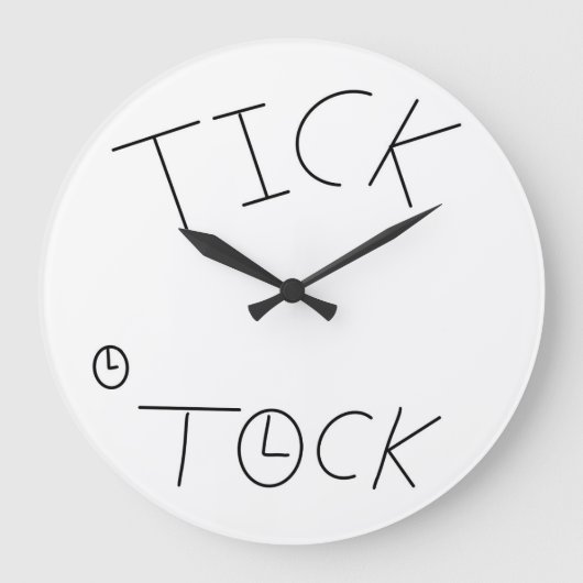 Tick tock grote klok (Voorkant)
