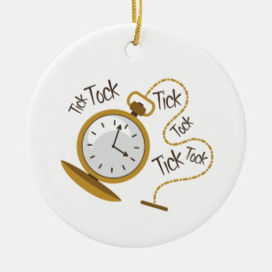 Tick Tock Keramisch Ornament