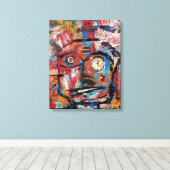 "Tick Tock" — Uitgebreide Canvas afdrukken (Insitu (Houten vloer))