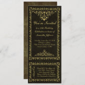 Ticket 50e Verjaardag/Feestuitnodigingen Kaart (Voorkant / Achterkant)