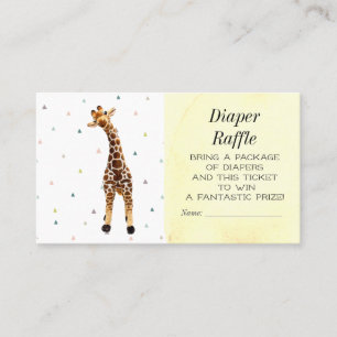 Ticket Baby shower de calamité Giraffe