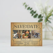 Ticket Bewaar de datum -- 3 afbeeldingen 2.0 Aankondigingskaart (Staand voorkant)