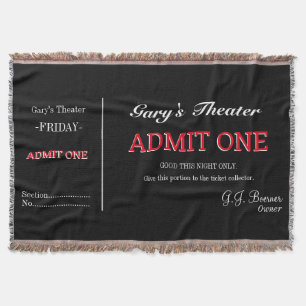 Ticket Blanket Throw Deken