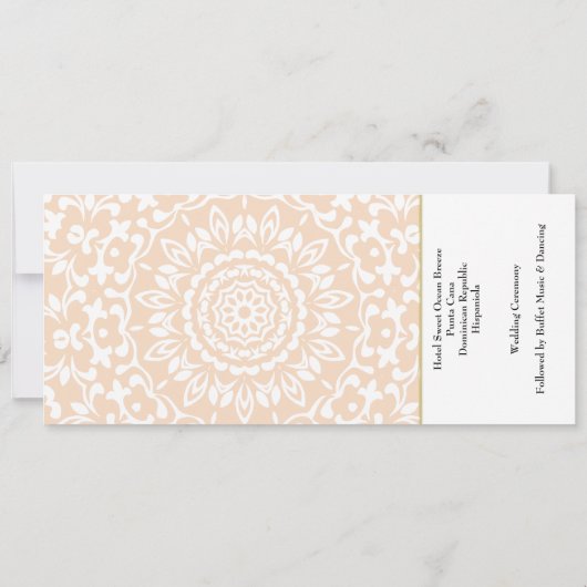 Ticket Boarding Pass Trouwbestemming Dominicaanse Kaart (Achterkant)