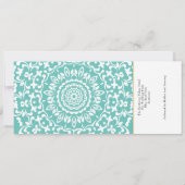 Ticket Boarding Pass Wedding Destination Santorini Kaart (Achterkant)