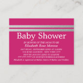 Ticket Chic Baby shower rose, Ticket Argent (Devant)