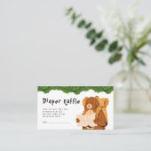 Ticket de Baby shower de couches de laine de bois (Debout devant)