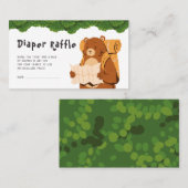 Ticket de Baby shower de couches de laine de bois (Devant / Derrière)