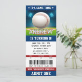 Ticket de baseball personnalisé Sport Invitation d (Debout devant)