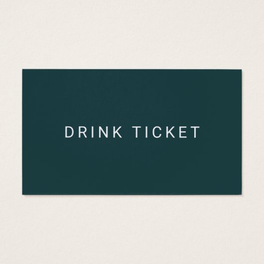 Ticket de boisson Dark Green pour Noël (Dos)