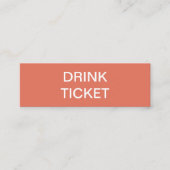 Ticket de boisson de mariage pour jeunes mariés en (Devant)