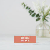 Ticket de boisson de mariage pour jeunes mariés en (Debout devant)