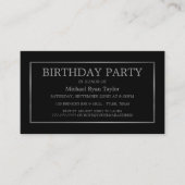 Ticket de fête d'anniversaire moderne et élégant,  (Devant)