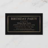 Ticket de fête d'anniversaire moderne et élégant,  (Devant)