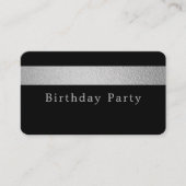 Ticket de fête d'anniversaire noir pour la bande d (Devant)