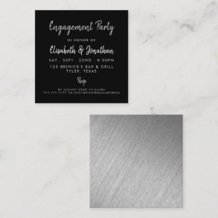 Ticket de soirée de fiançailles à feuille d'argent