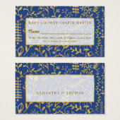 Ticket de tombola Bohème Doré, Floral (Devant & derrière)