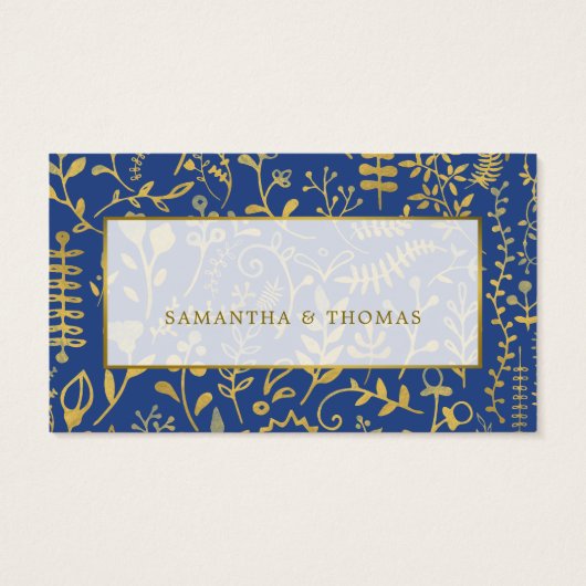 Ticket de tombola Boho or, floral (Dos)