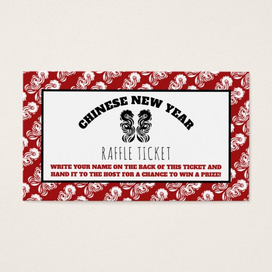 Ticket du Nouvel An oriental dragon (Devant)