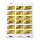 Ticket geeft een sterrenfeest- en zeedagbridal toe etiket (Full Sheet)