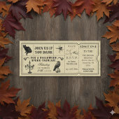 ticket Halloween Party Invitation Kaart