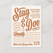 Ticket Honnêtement Stag & Doe (Devant)