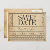 Ticket II — Sla de datumstempel op Aankondigingskaart (Voorkant / Achterkant)