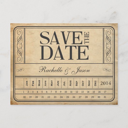 Ticket II — Sla de datumstempel op Aankondigingskaart (Voorkant)