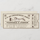 Ticket Invitation III van de  Engagement Party Kaart (Voorkant / Achterkant)