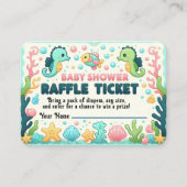 Ticket mignon Baby shower Sea Life (Devant)