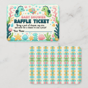 Ticket mignon Baby shower Sea Life