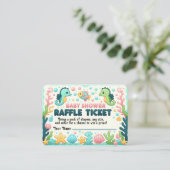 Ticket mignon Baby shower Sea Life (Debout devant)