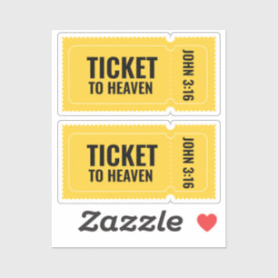 ticket naar de hemel sticker