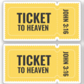 ticket naar de hemel sticker (Voorkant)