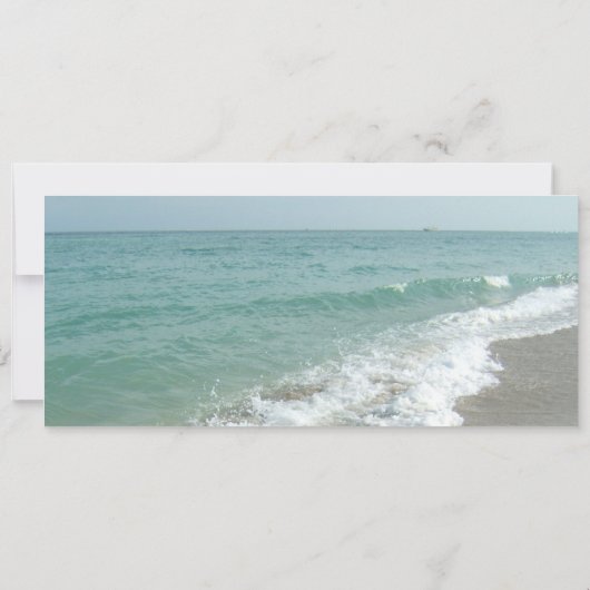 Ticket opslaan datum, strand bestemming bruiloft c save the date (Achterkant)