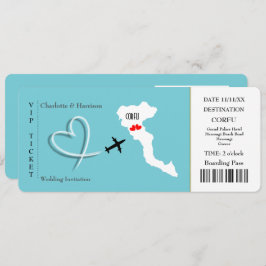 Ticket Pass Wedding Destination Corfu Kaart