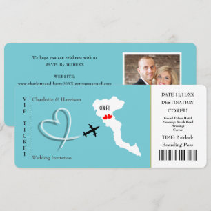Ticket Pass Wedding Destination Corfu Kaart