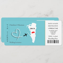 Ticket Pass Wedding Destination Gibraltar Kaart