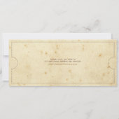 Ticket Punch Card Tea Length Uitnodiging (Achterkant)