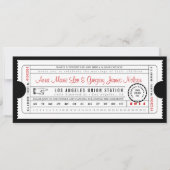 Ticket Punch-kaartuitnodiging in het zwart Kaart (Voorkant)