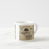 Ticket RMS Titanic 1912 Espresso Kop (Voorkant rechts)