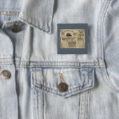 Ticket RMS Titanic 1912 Vierkante Button 5,1 Cm (In situ)