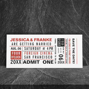 Ticket sparen de Datum of de Uitnodiging