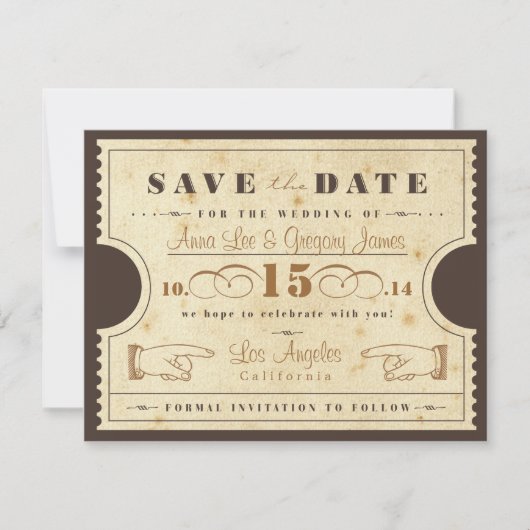 Ticket sparen het Briefkaart van de Datum (Voorkant)