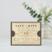 Ticket sparen het Briefkaart van de Datum (Staand voorkant)