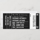 Ticket Stub White Area Party Kaart (Voorkant)