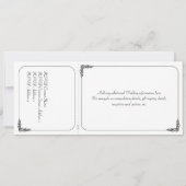 Ticket Style Wedding Invitation and RSVP Kaart (Achterkant)