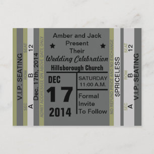 Ticket to Fun Save the Date Briefkaart